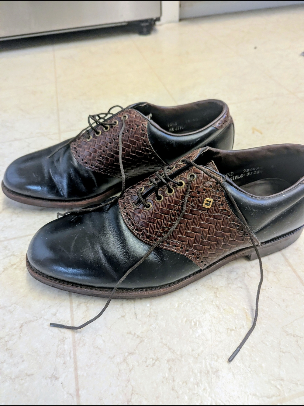 Vintage Y2K Handcrafted USA Footjoy Classics Golf Shoes Mens 10.5D